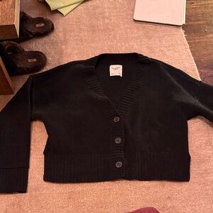 Abercrombie Black Cardigan Sweater